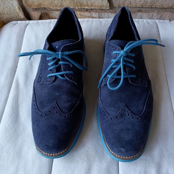 Cole Haan Men\'s Navy Suede Oxford Shoes_11.5 main image 8
